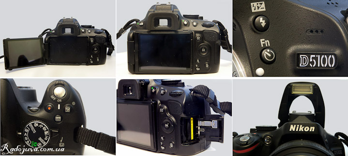 Вид камеры Nikon D5100 с разных сторон