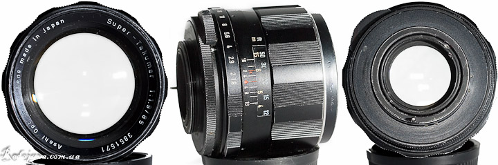 Вид Super-Takumar 85mm F1.9 с разных сторон Вид Super-Takumar 85mm F1.9 с разных сторон
