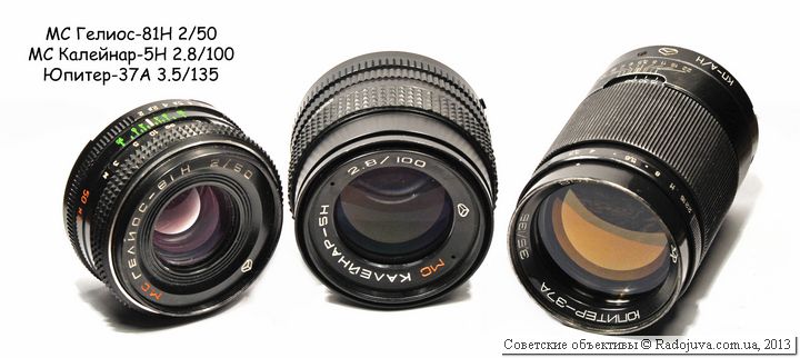 Popular Soviet lenses