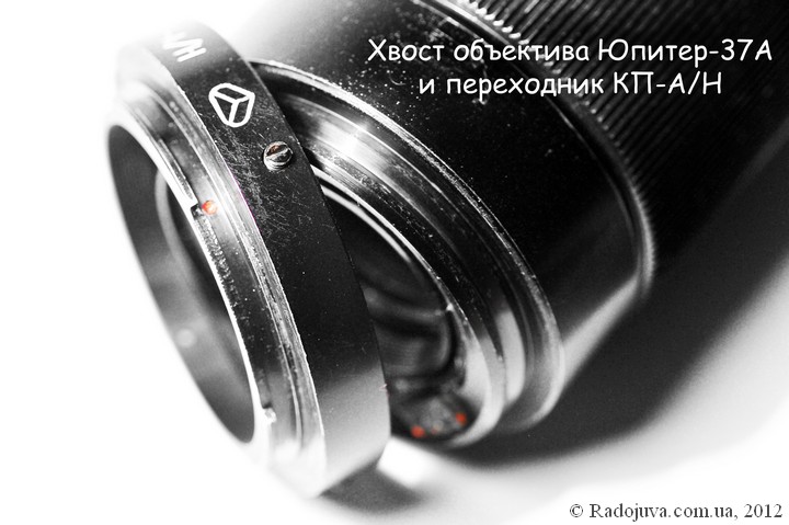 Adapter KP-A-N and lens with interchangeable shank