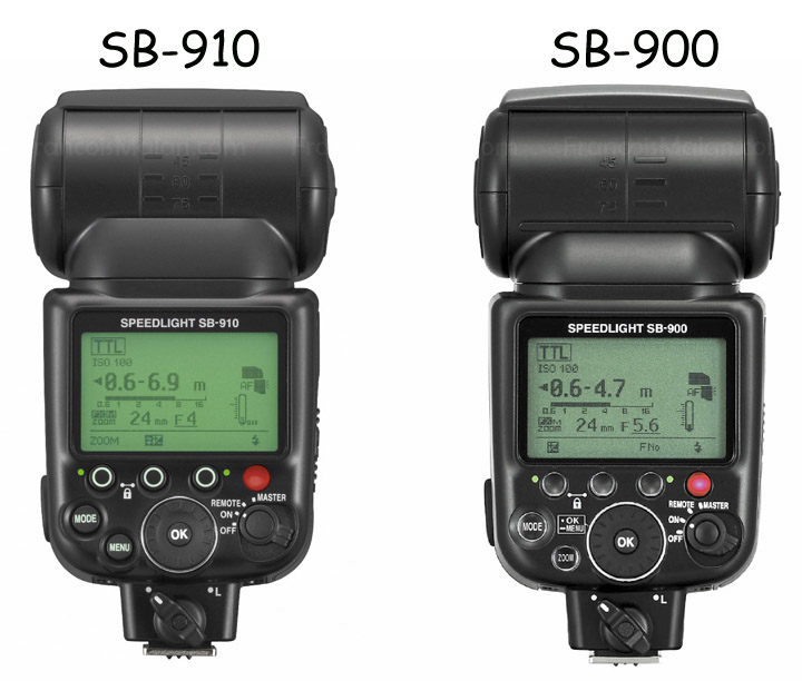 Comparación de SB-910 y SB-900