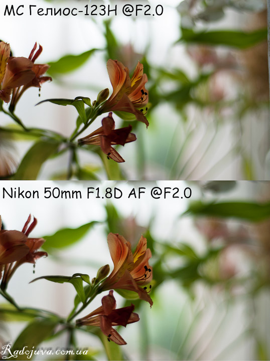 The difference in viewing angle. Taken from a tripod with the same settings