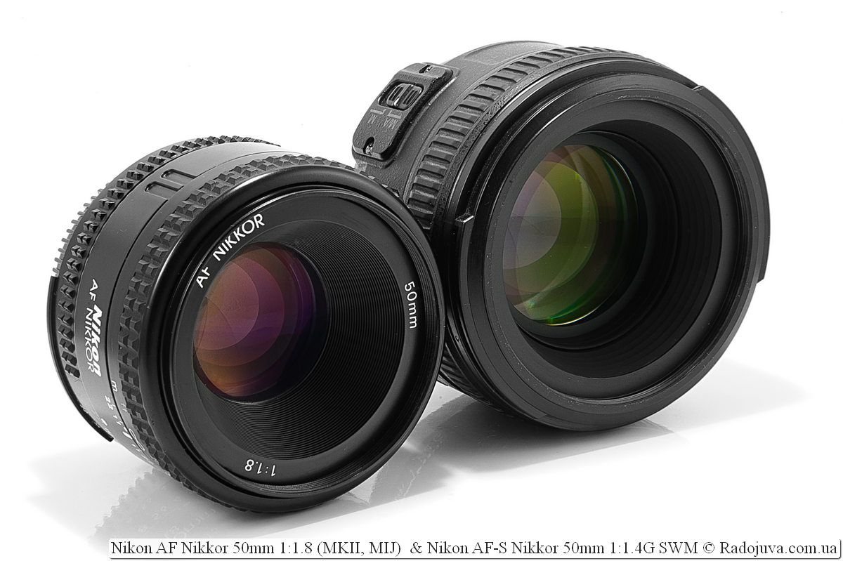 Nikon AF Nikkor 50mm 1:1.8 (versión MKII, MIJ) y Nikon Nikkor 50mm f/1.4g