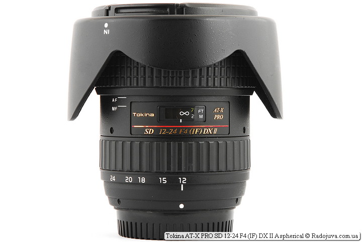 Tokina AT-X PRO SD 12-24 F4 (IF) DX II Aspherical with hood