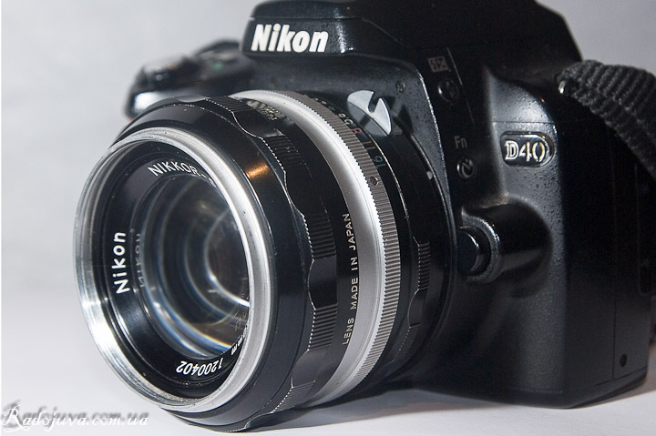 Nikon Nikkor-S Auto 1 review: 1.4 f = 50mm view on camera