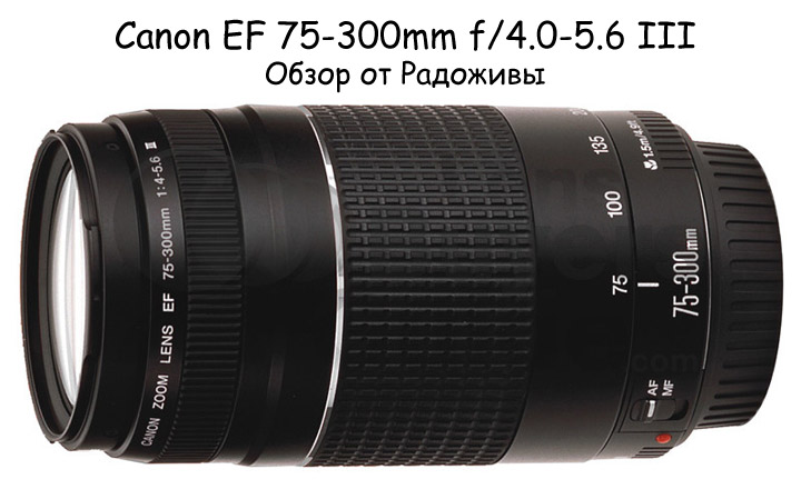 Objetivo zoom telefoto Canon EF 75-300mm f/4-5.6 III para cámaras Canon SLR