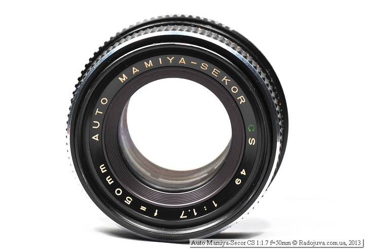 Lens view Mamiya-Sekor CS 50 mm f / 1.7