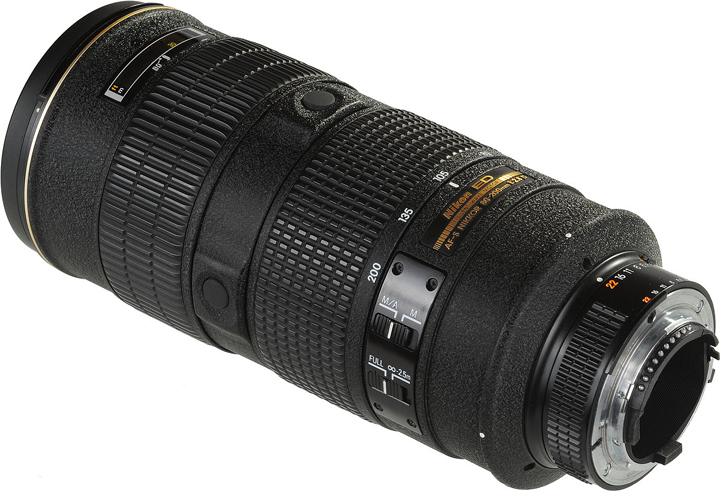 Negro Nikon AF-S 80-200 mm f/2.8 IF-ED