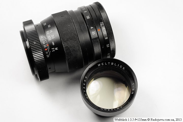 Weltblick 1: 3.5 f = 135mm Twisted Front Lens Unit