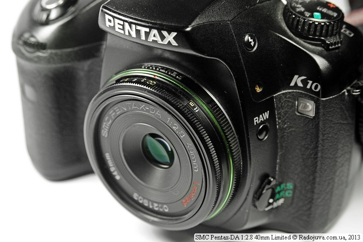 Vista de cámara de Pentax SMC-DA 40mm f/2.8 Limited