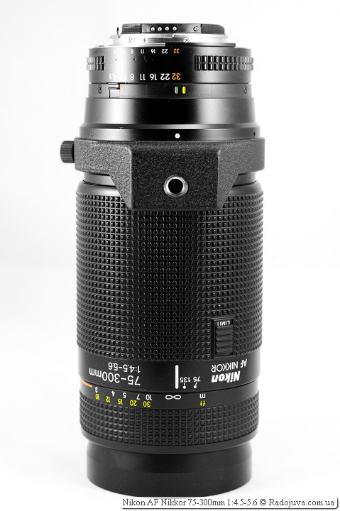 Lens view Nikon AF Nikkor 75-300mm 1: 4.5-5.6