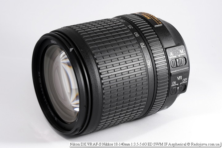 Nikon 18-140mm VR Side View