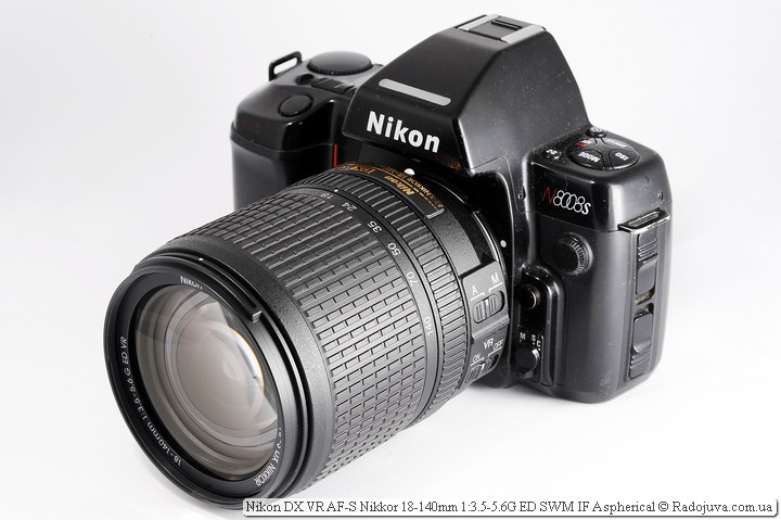 View of the Nikon 18-140mm VR lens on the ZK