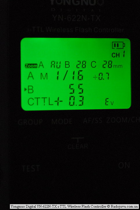 Controlador de flash inalámbrico Yongnuo Digital YN-622N-TX i-TTL