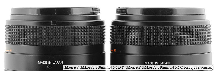 Различия моделей Обзор Nikon AF Nikkor 70-210mm 1:4-5.6D и Обзор Nikon AF Nikkor 70-210mm 1:4-5.6