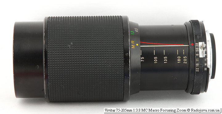 Vivitar 75-205mm 1:3.8 MC Macro Focusing Zoom