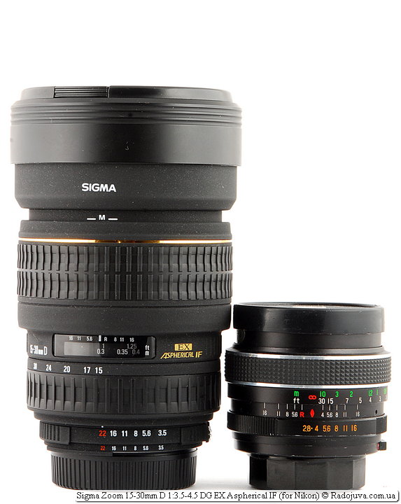 Sigma Zoom 15-30mm D 1:3.5-4.5 DG EX Aspherical IF и Travenar wide auto 1:2.8 f=28mm