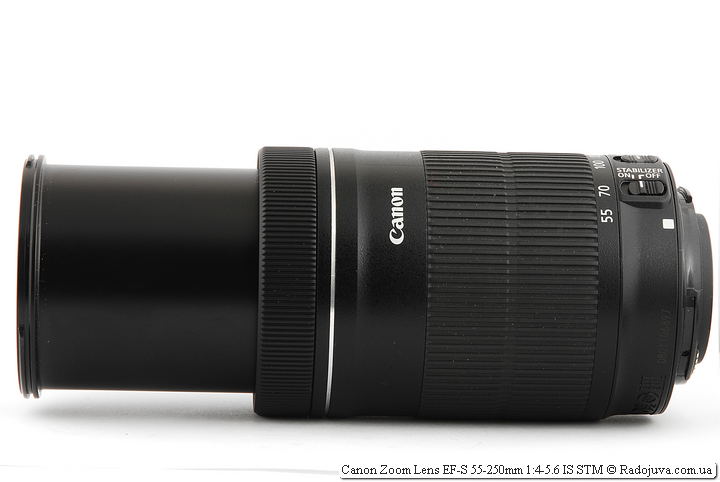 Длина хобота объектива Canon Zoom Lens EF-S 55-250mm 1:4-5.6 IS STM