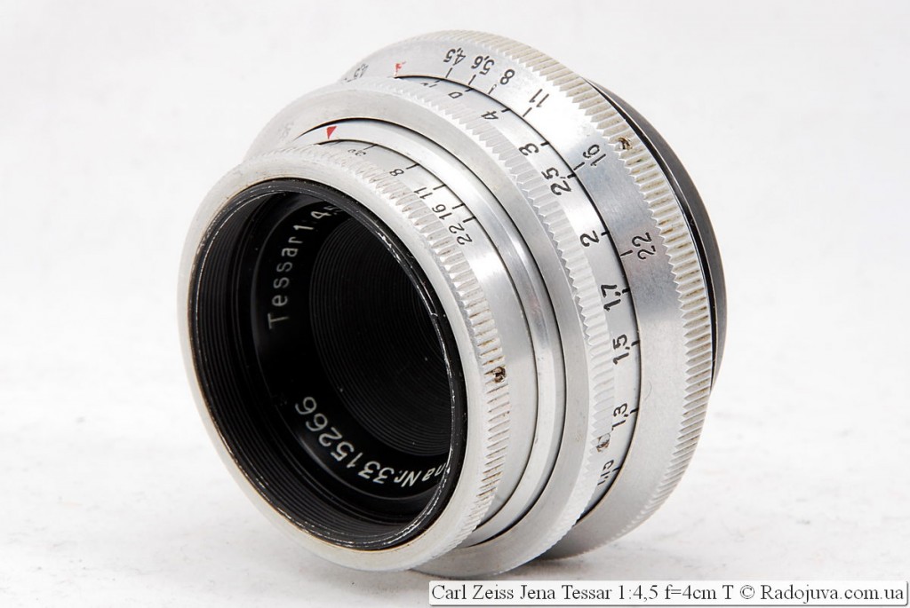 Review Carl Zeiss Jena Tessar 1: 4,5 F = 4cm T 