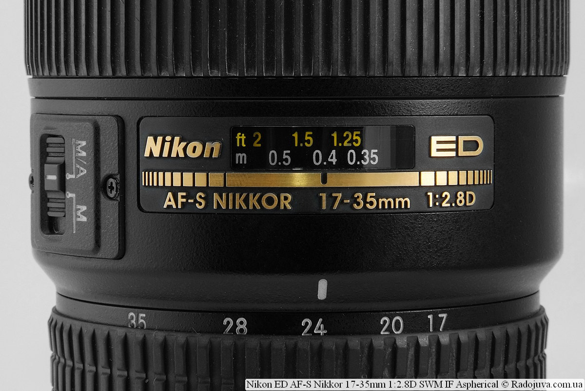 Nikon ED AF-S Nikkor 17-35mm 1: 2.8D SWM IF Aspherical