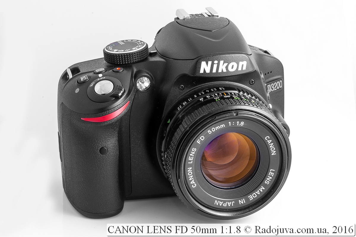 Canon Lens FD 50mm 1: 1.8 on Nikon D3200