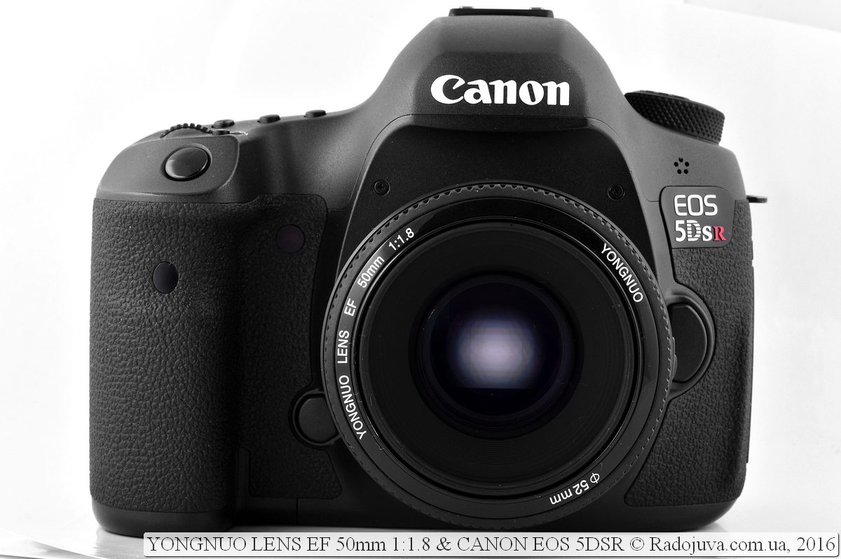 YONGNUO LENS EF 50mm 1: 1.8 op een Canon 5DSR camera