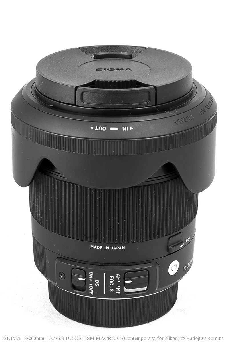 Sigma C 18-200mm F / 3.5-6.3 DC HSM (Contemporary) with hood in transport mode