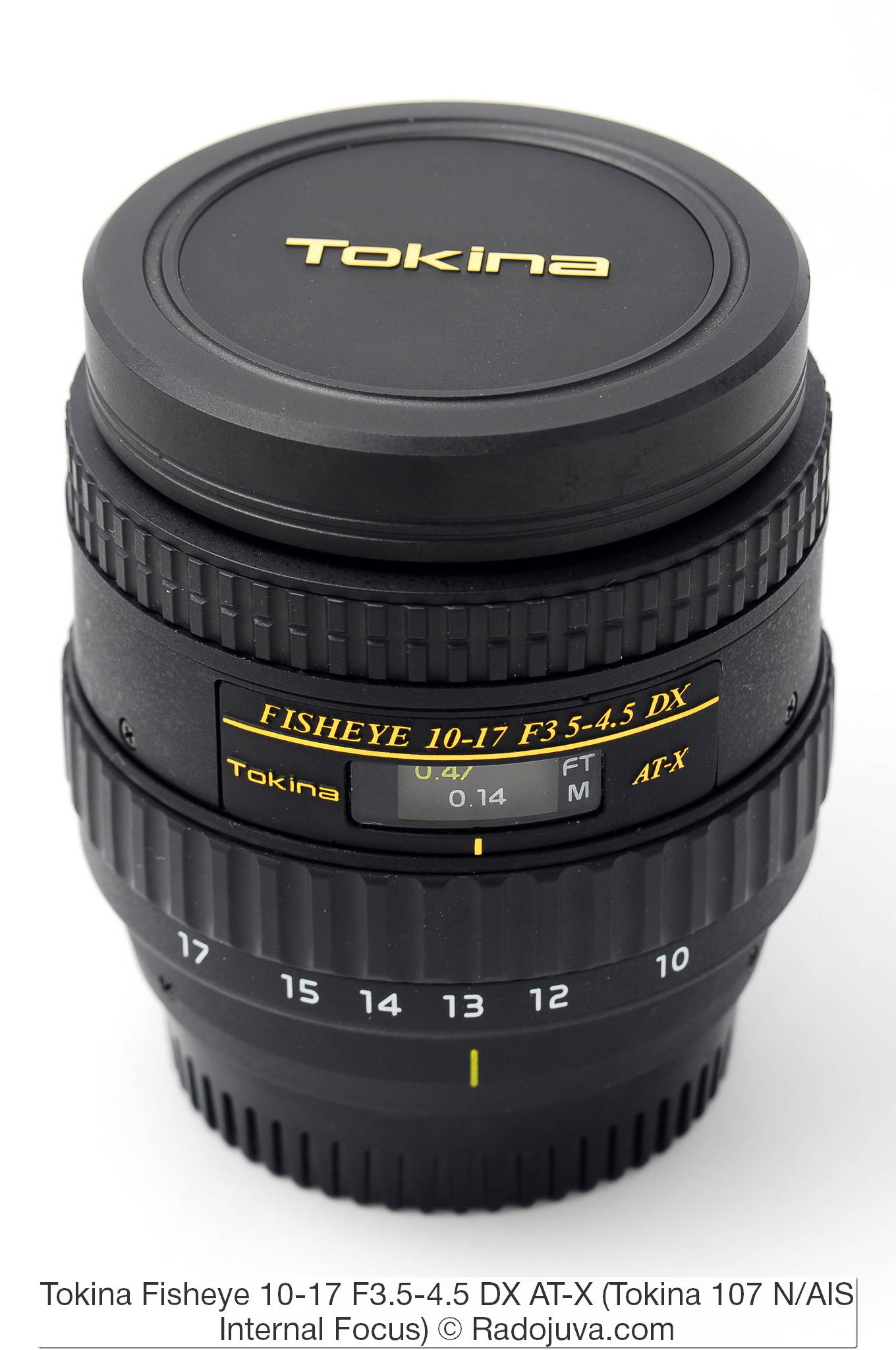 Foco interno Tokina 107 Fisheye 10-17mm F3.5-4.5 DX AT-X