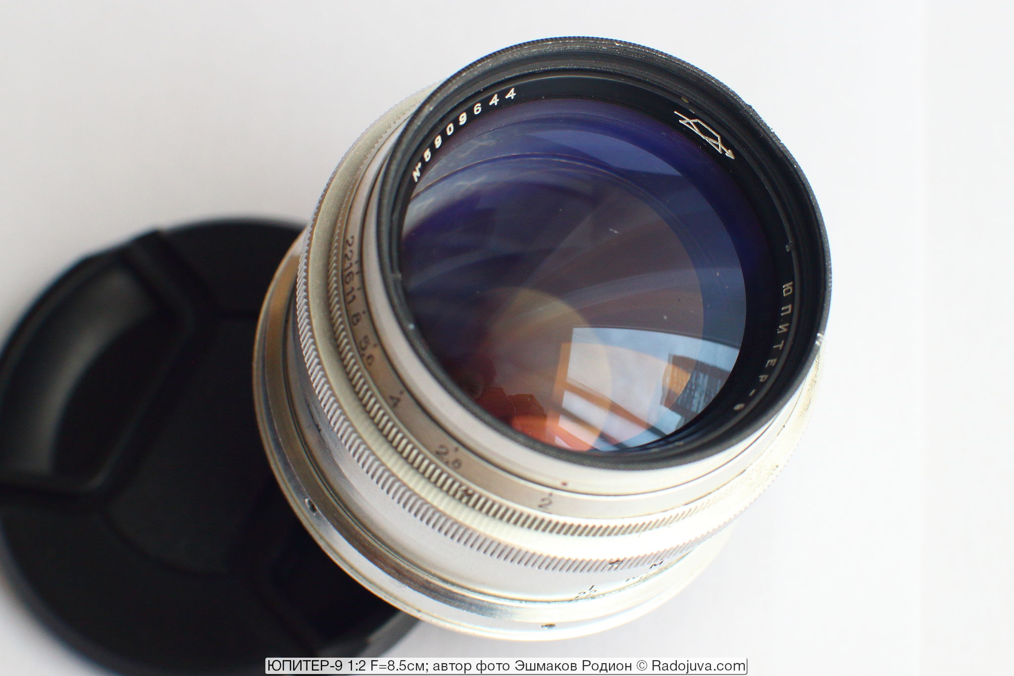 Front view of the lens