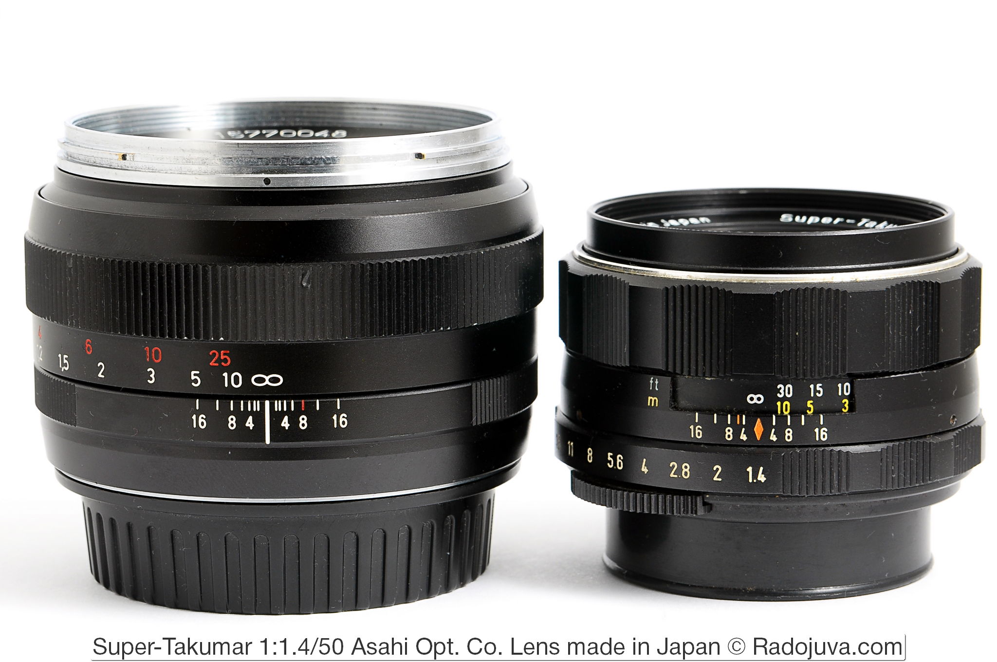 Super-Takumar 1:1.4/50 Asahi Opt. Co. Lens gemaakt in Japan