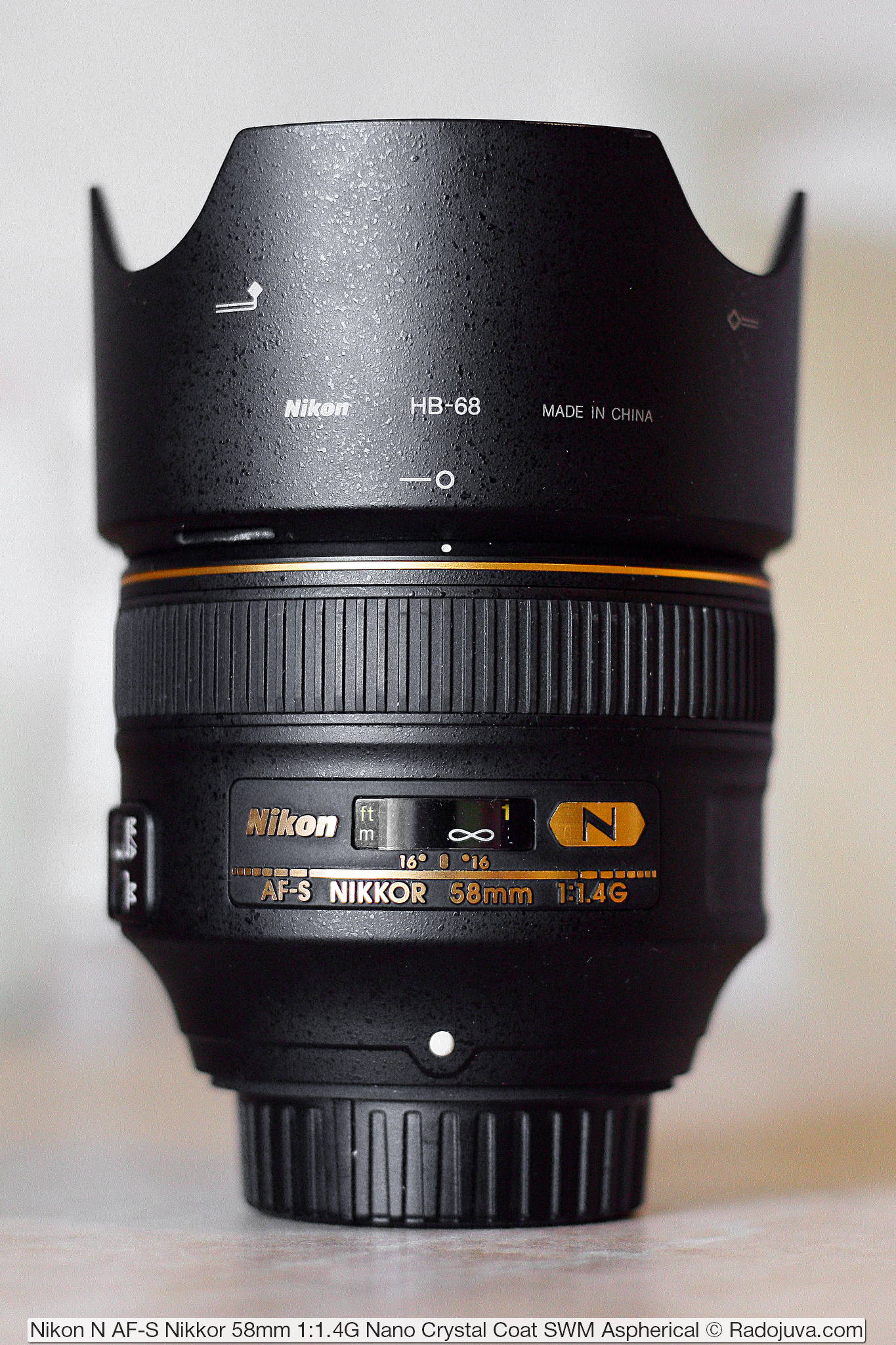 Nikon N AF-S Nikkor 58 mm 1: 1.4G Nano Crystal Coat SWM Asférico