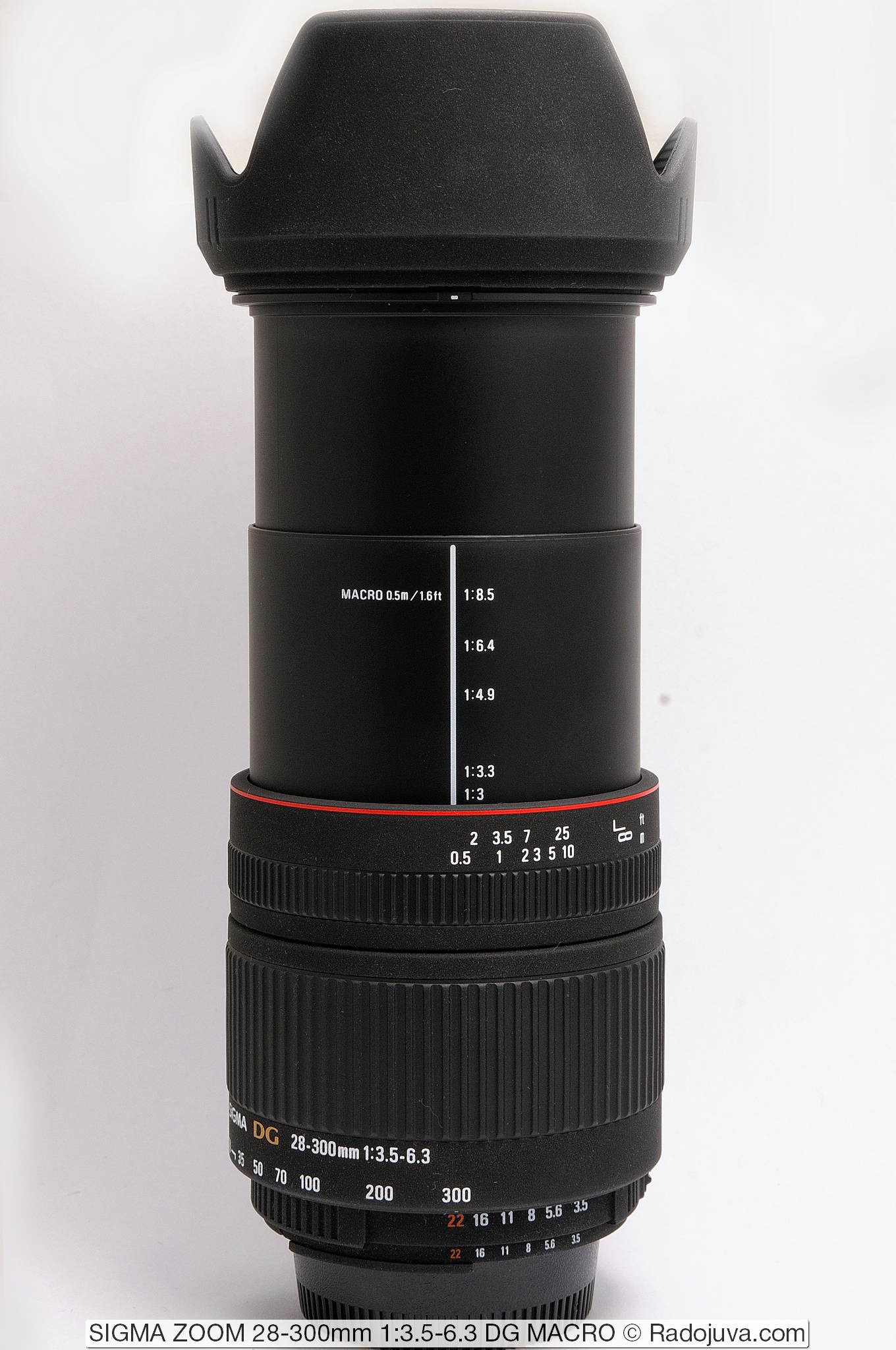Lens Hood Universal 62mm black for Sigma 28-300 mm 3.5-6.3 DG Macro Asp 