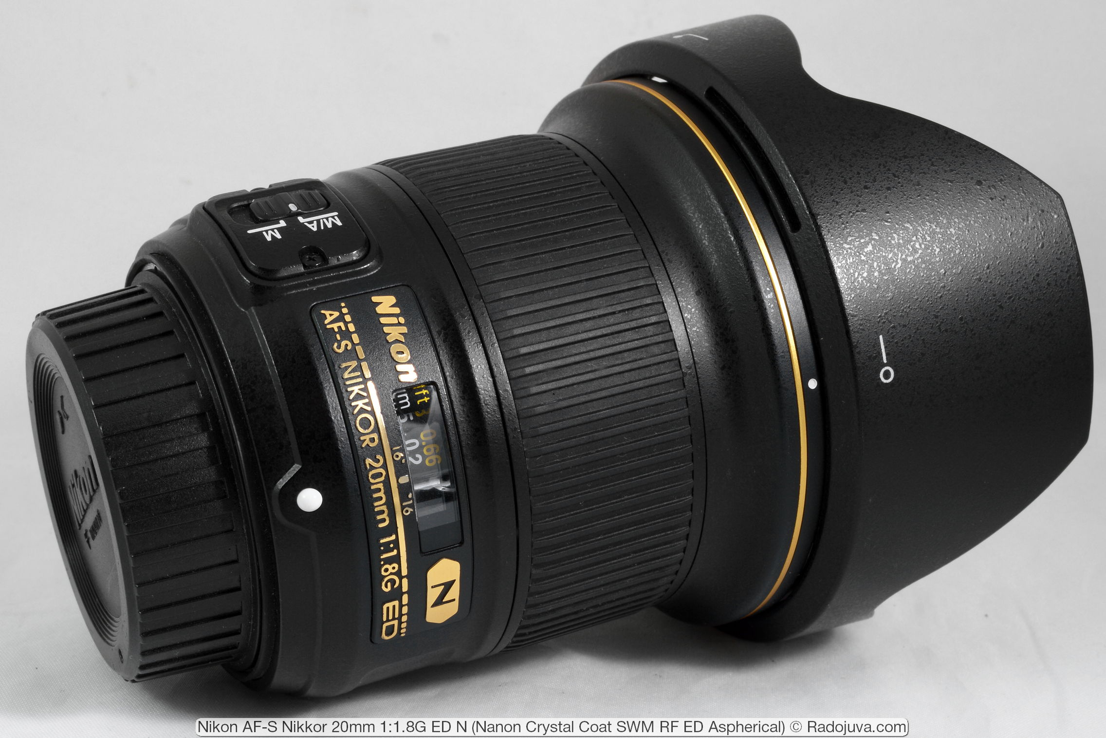 Nikon AF-S Nikkor 20 mm 1: 1.8G ED N (revestimiento de nanocristal SWM RF ED asférico)