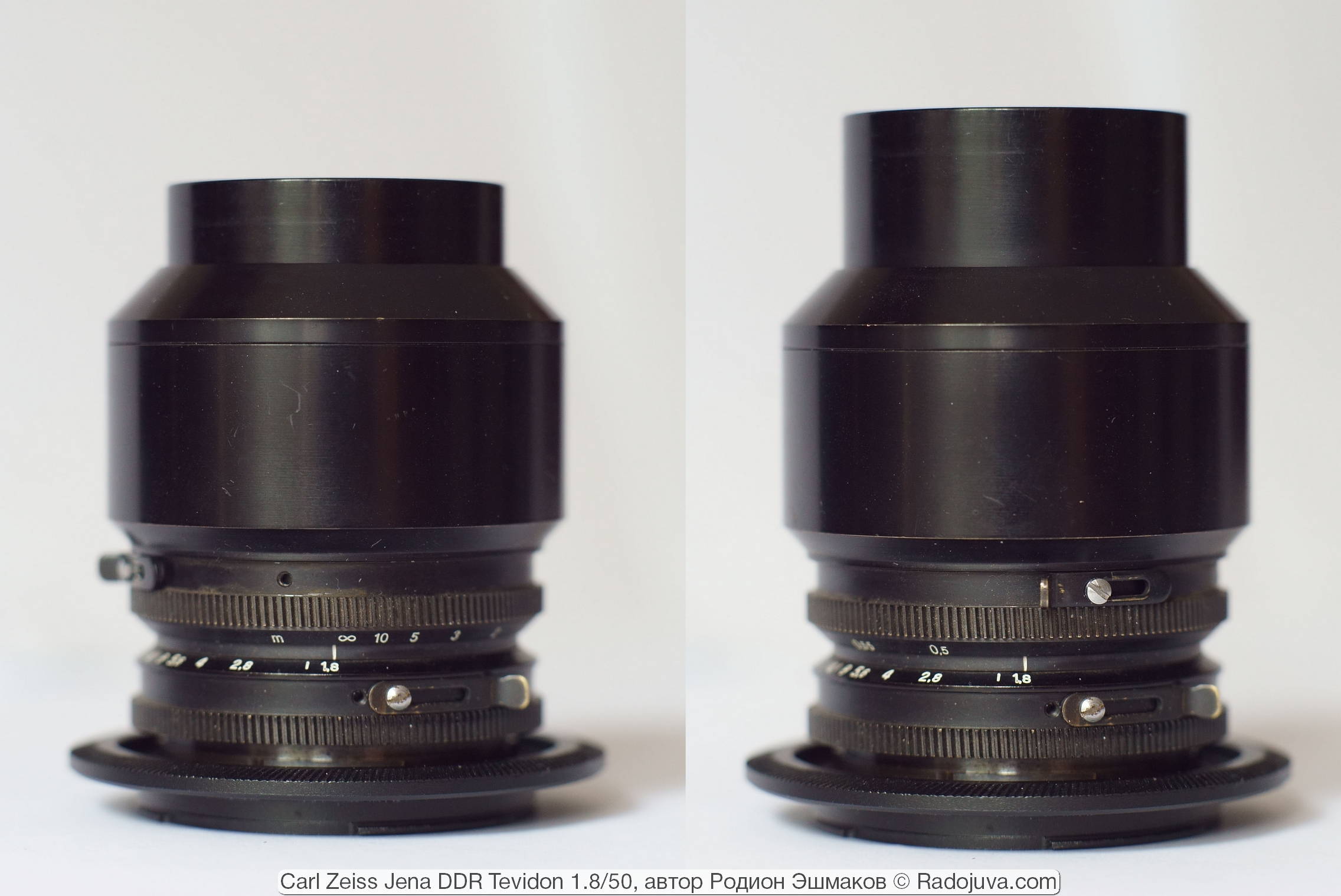 Change in lens length when focusing from infinity to MDF.