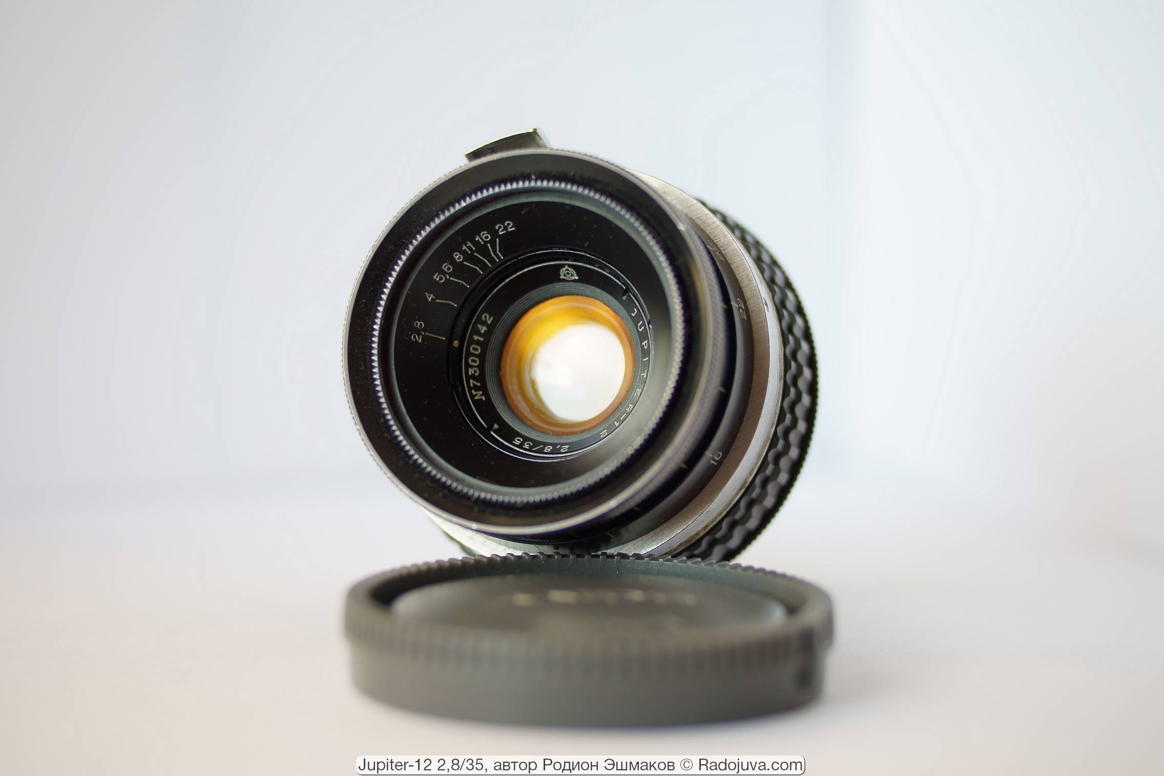 The aperture control ring is located on the side of the front lens.