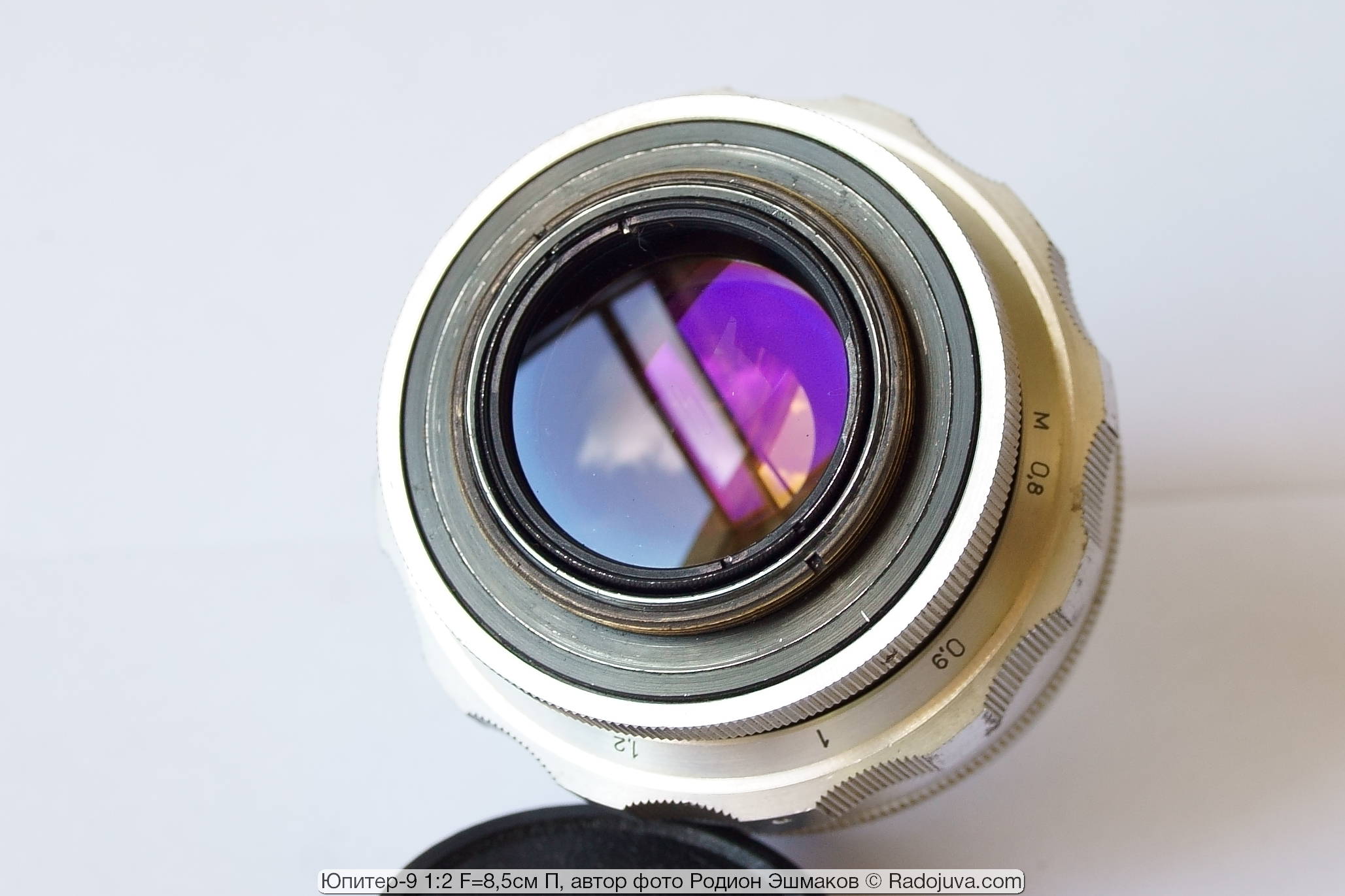 Type of antireflection of the rear lens Jupiter-9.