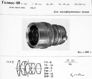 Cyclop 1,5 / 85 (ROMZ) - a technical version of Helios-40-2 for use in ...