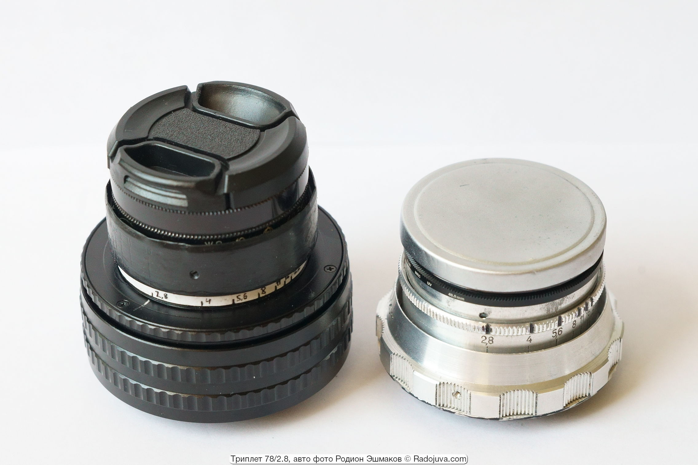 Two small cookies: Triplet 78 / 2.8 in a new type of performance and Industar-26m