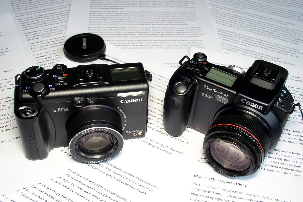рис. 002 – Canon G5 и Canon Pro1