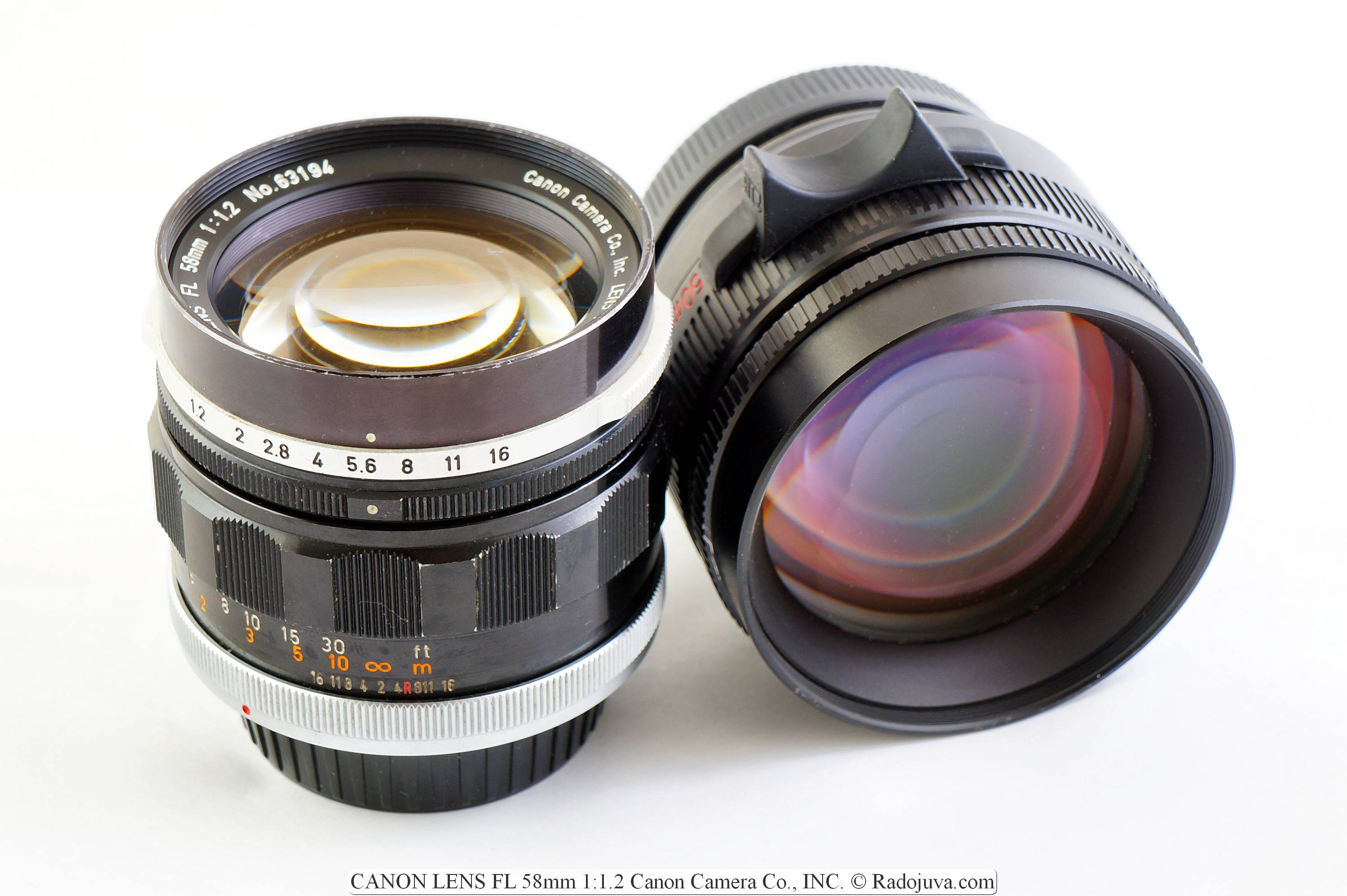 CANON LENS FL 58mm 1:1.2 Canon Camera Co., INC.