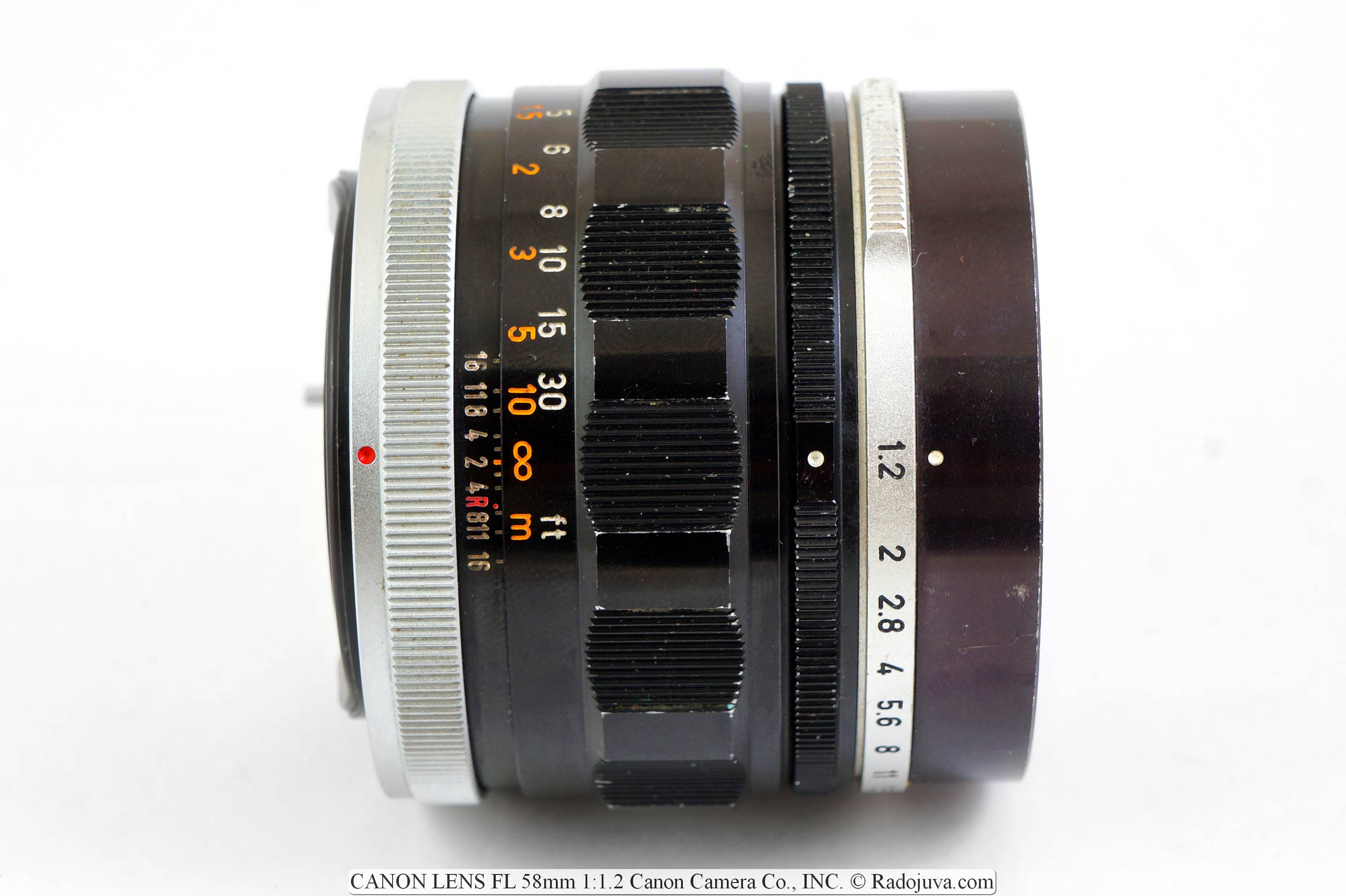 CANON LENS FL 58mm 1:1.2 Canon Camera Co., INC.