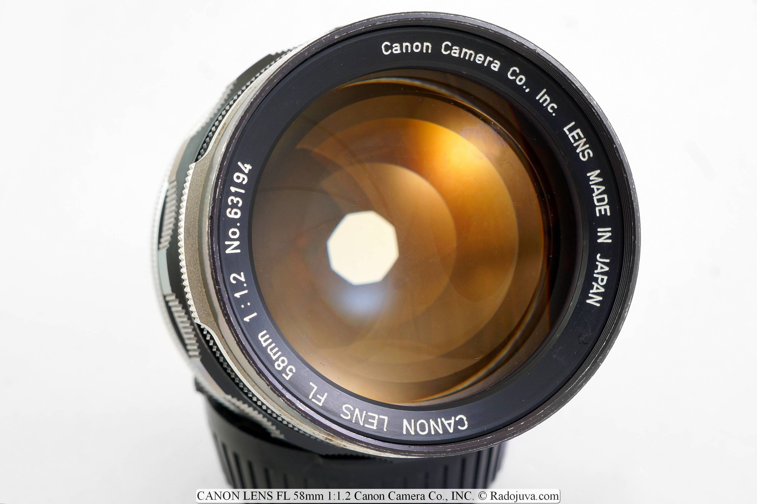 OBJETIVO CANON FL 58 mm 1:1.2 Canon Camera Co., INC.