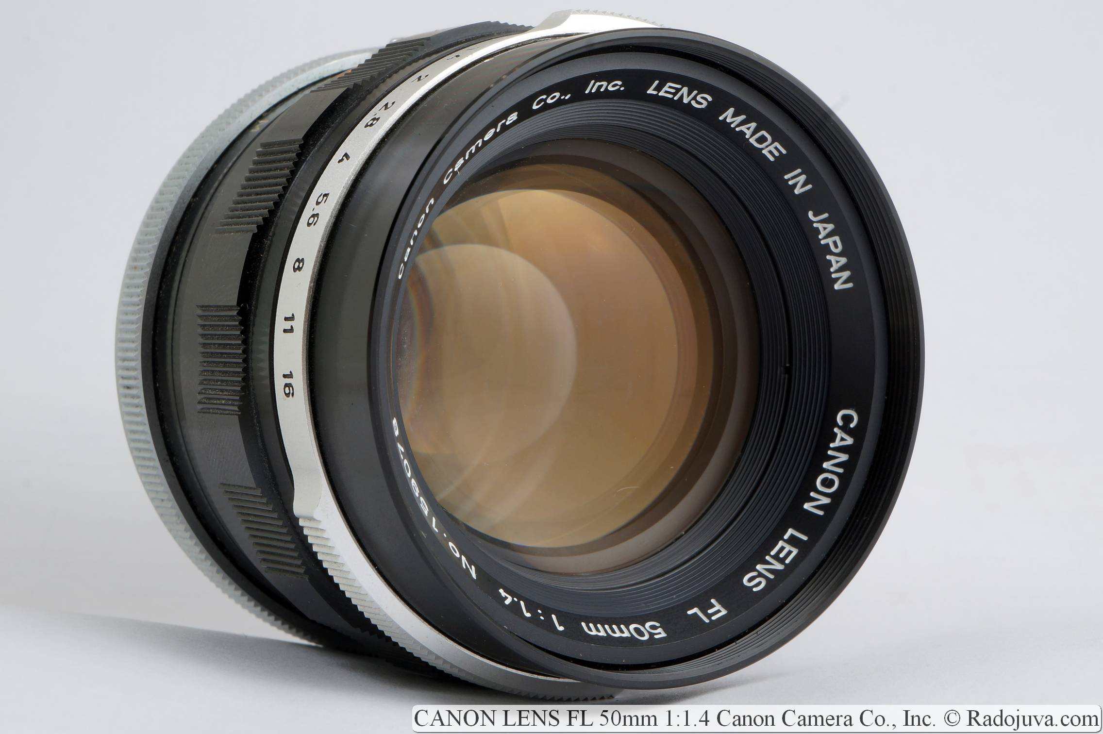 CANON LENS FL 50 mm 1:1.4 Canon Camera Co., Inc.