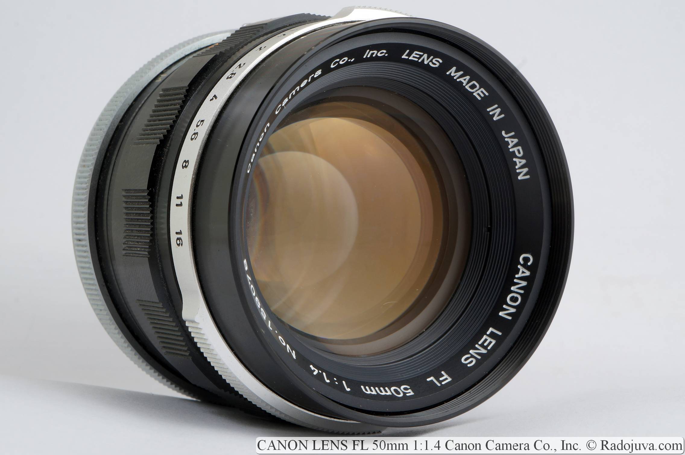 CANON LENS FL 50mm 1:1.4 Quick Review Canon Camera Co., Inc