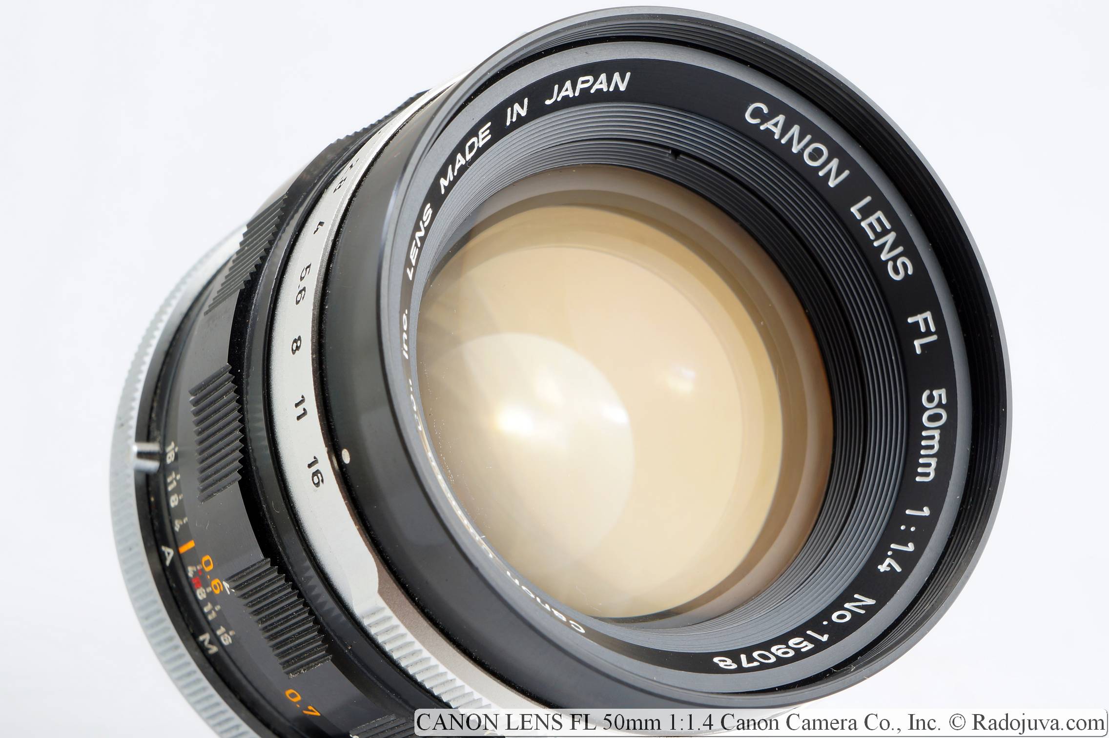 CANON LENS FL 50mm 1:1.4 Quick Review Canon Camera Co., Inc. (1968