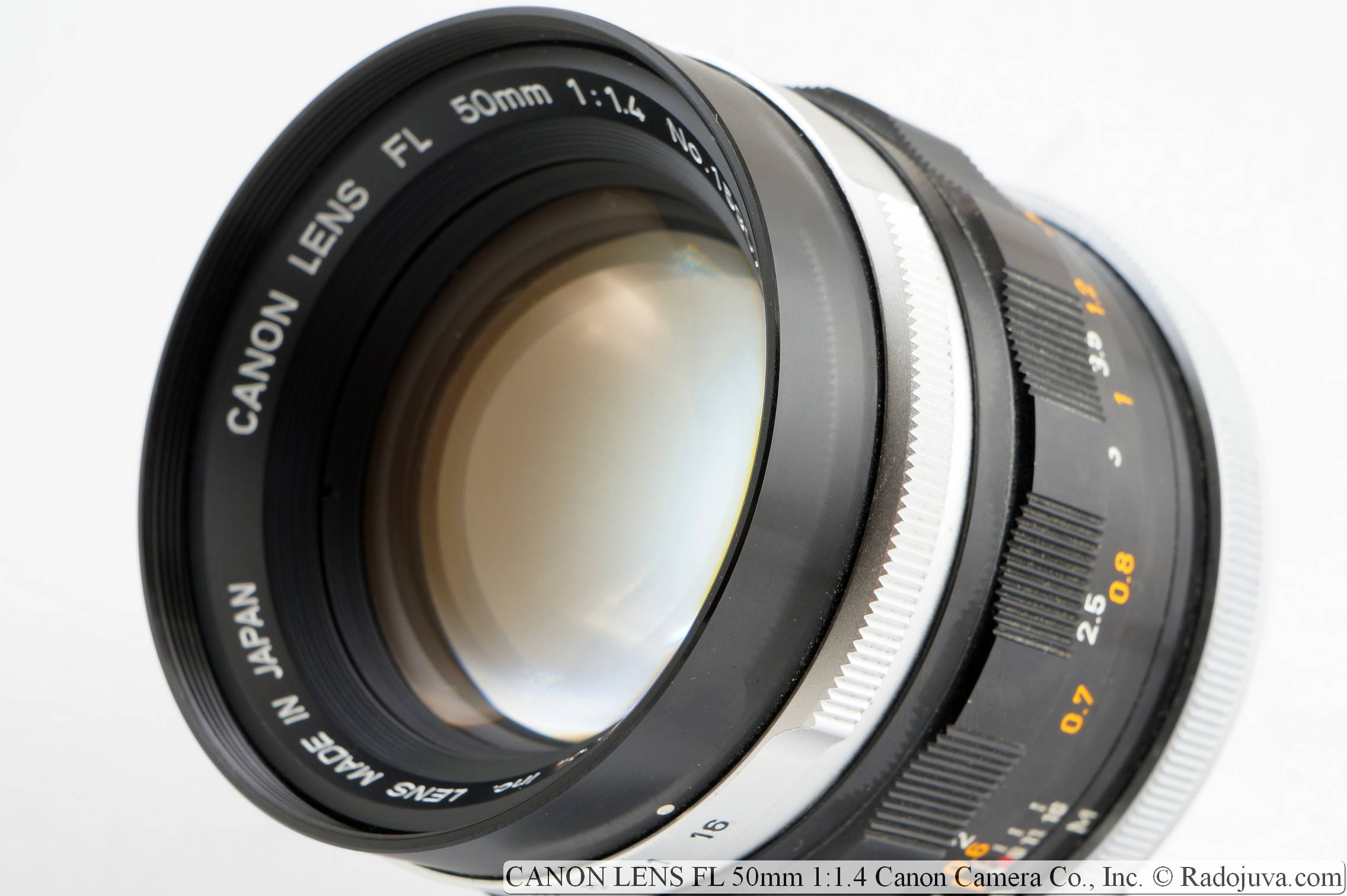 CANON LENS FL 50mm 1:1.4 Quick Review Canon Camera Co., Inc. (1968 