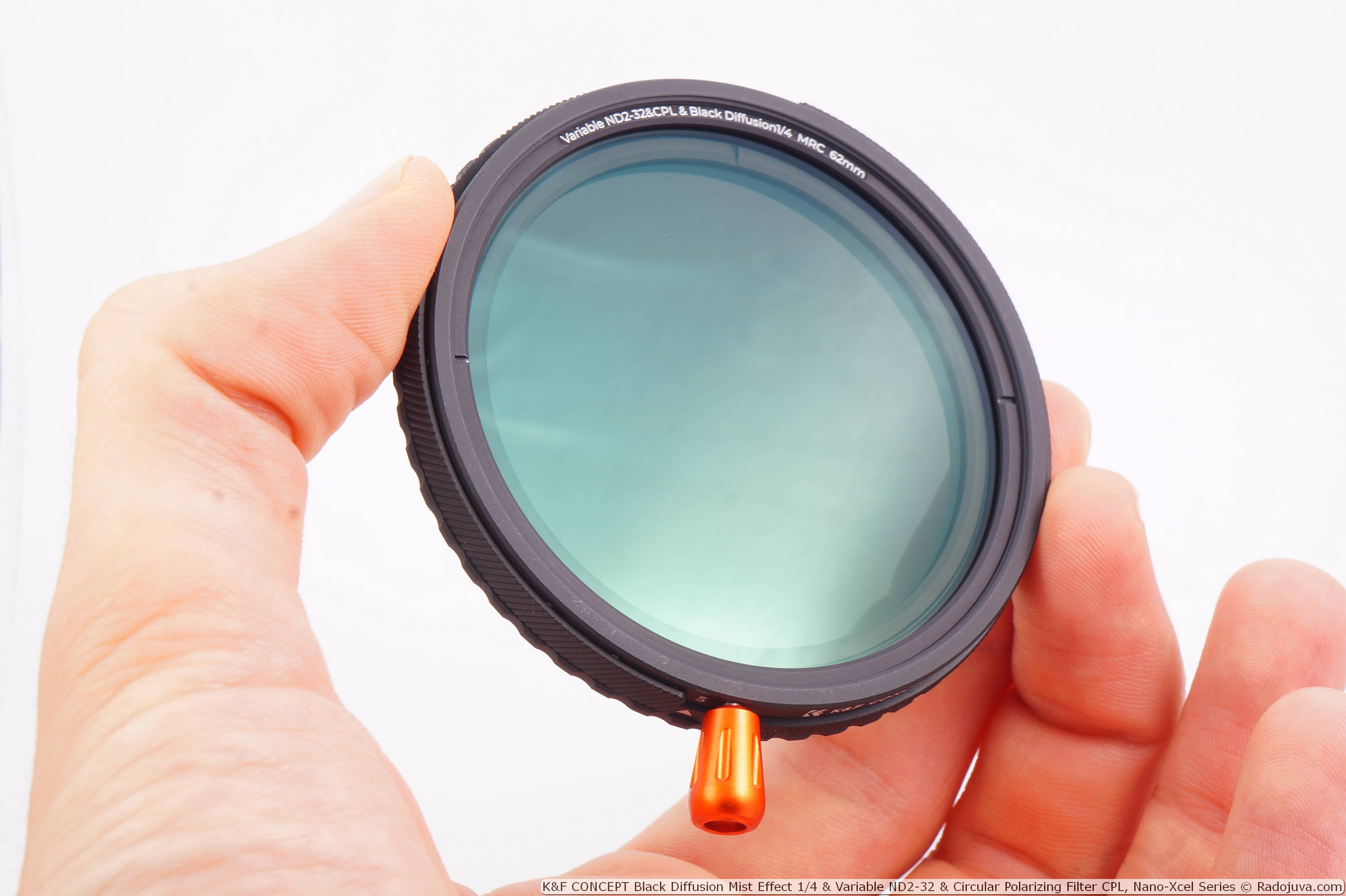 K&F CONCEPT Black Diffusion Mist Effect 1/4 & Variable ND2-32 & Circular Polarizing Filter CPL, Nano-Xcel Series