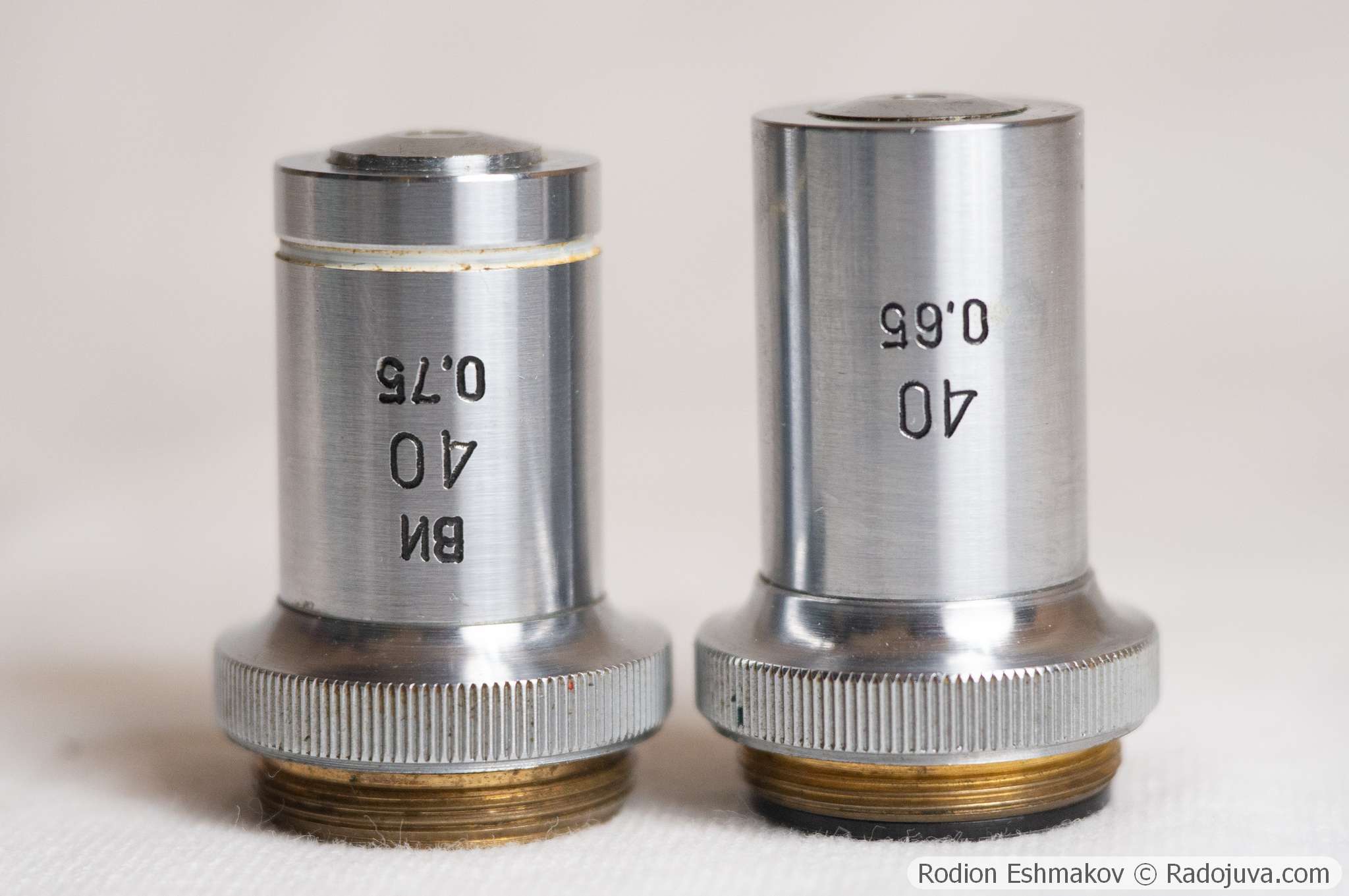 ЛОМО ОИ-23 40×/0.75 ВИ и 40×/0.65 МШ.