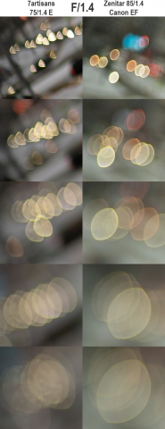 7art 75 14 vs Zenitar 85 14 bokeh f14 center